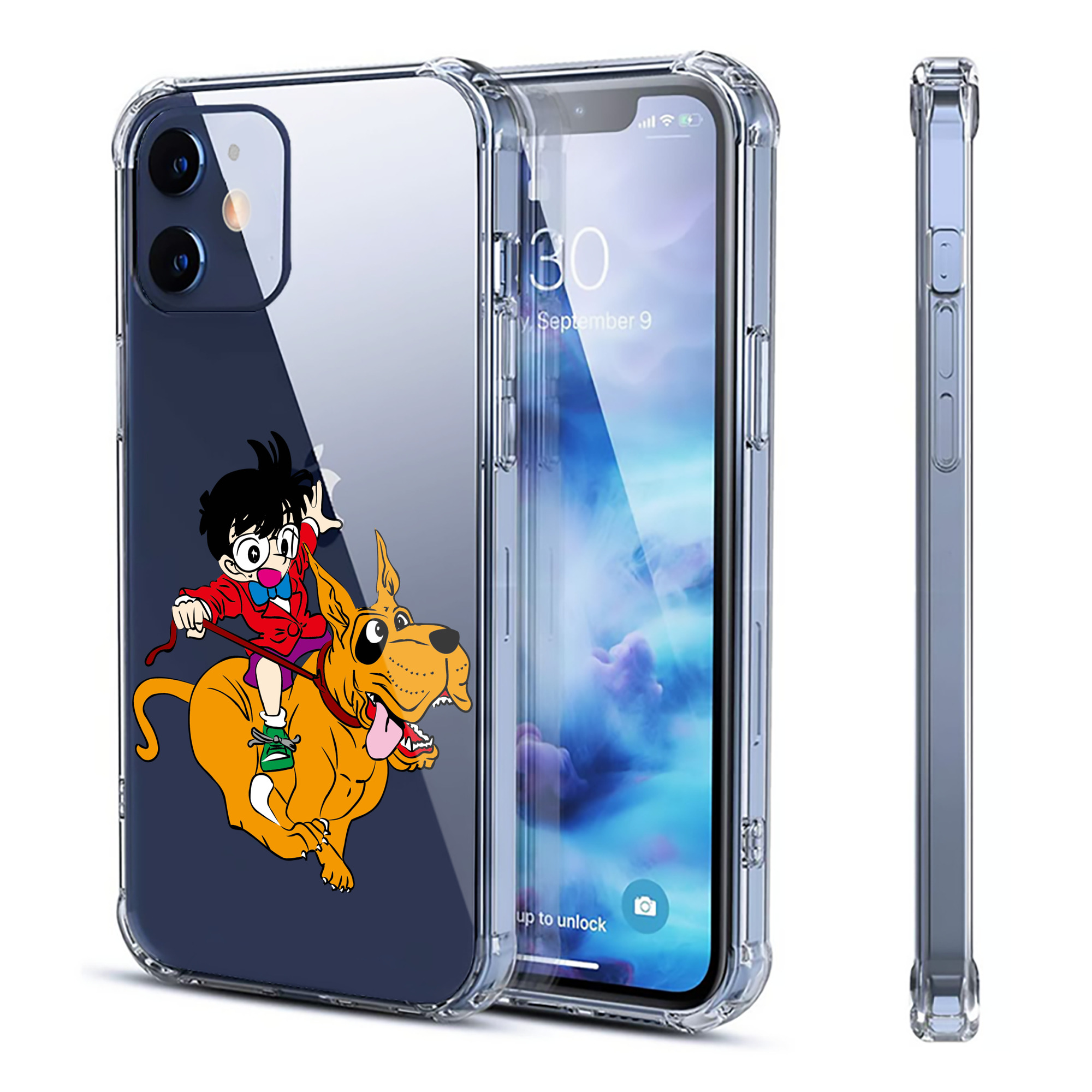 （画像用） 名探偵コナン 江戸川 コナン Detective Conan Conan Edogawa 【iPhone 12シリーズ対応】透明スマホケース（クリアソフトケース）